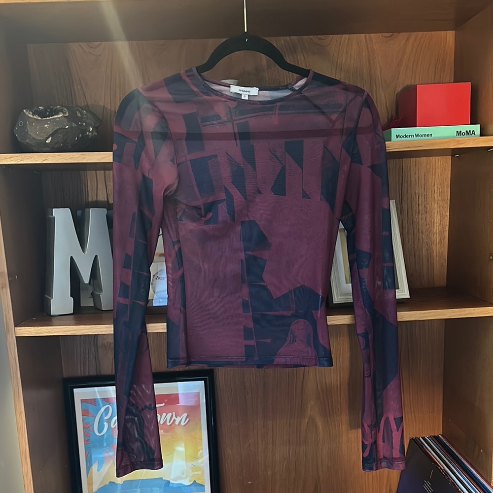Miaou Mesh Long Sleeve Top